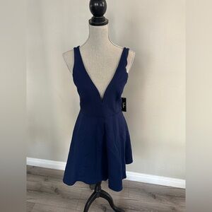 Lulu's Deep Blue Mini Dress